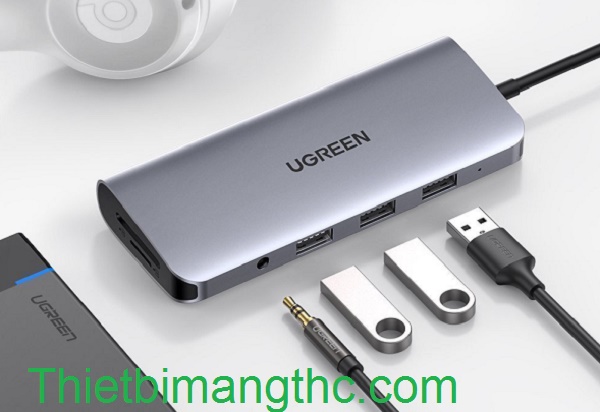 Cáp chuyển đổi USB Type C 10 trong 1 Ugreen 80133 cao cấp